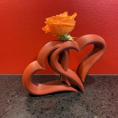 Kệ Hoa Trái Tim Đôi - Trang Trí Valentine Lãng Mạn