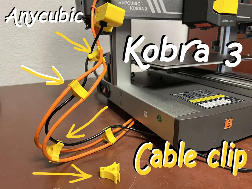 Kẹp giữ dây cáp Anycubic Kobra 3 (Anycubic Kobra 3 cable clip) - Image 1
