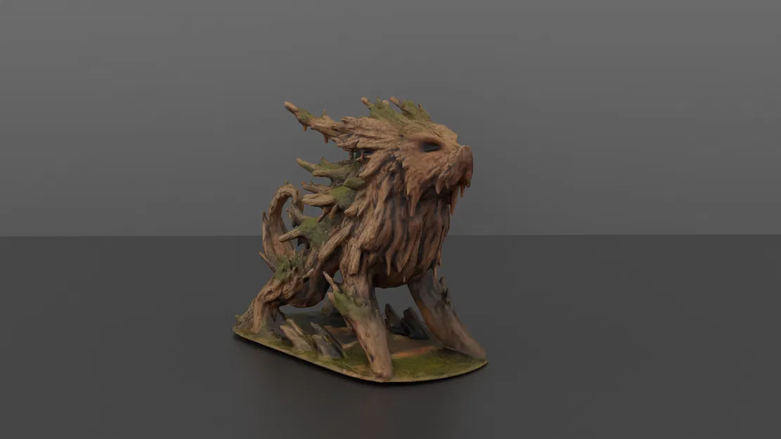Forest Hound: Mô hình Sinh Vật Rừng Nguyên Tố 3D - Image 1