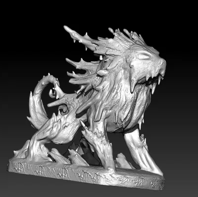 Forest Hound: Mô hình Sinh Vật Rừng Nguyên Tố 3D