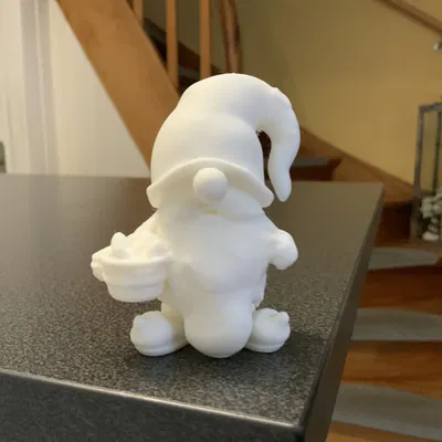 Mô Hình Chú Lùn Giáng Sinh Cầm Giỏ Trứng Phục Sinh