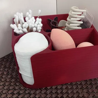 Khay organizer bông tẩy trang và tăm bông in 3D