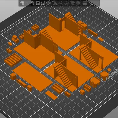 Mô hình nội thất nhà phố Hà Lan tỷ lệ 1:87 H0