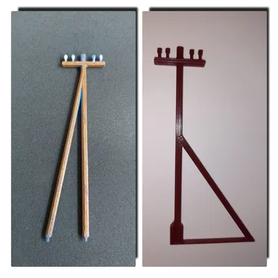 Cột Điện Thoại Mô Hình Tỷ Lệ 1:87 Cho Diorama