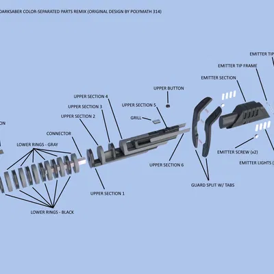 Mandalorian Darksaber Tách Màu (Split by Color) - Star Wars