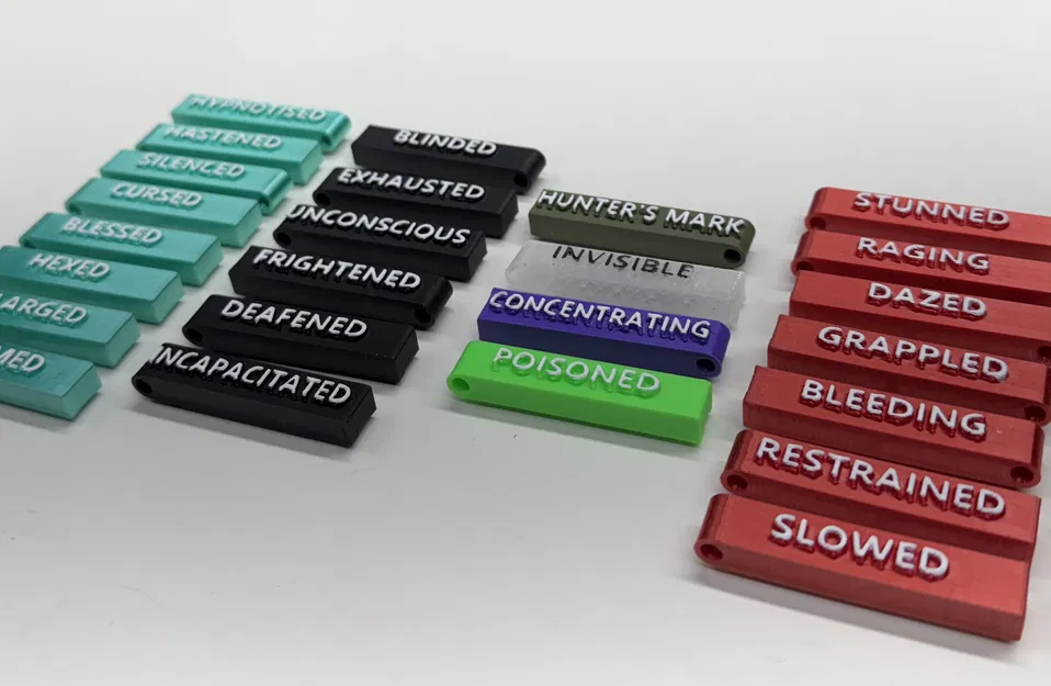 Tag Nam Châm Condition & Status cho DM Screen (DM Screen Condition and Status Markers) - Image 1