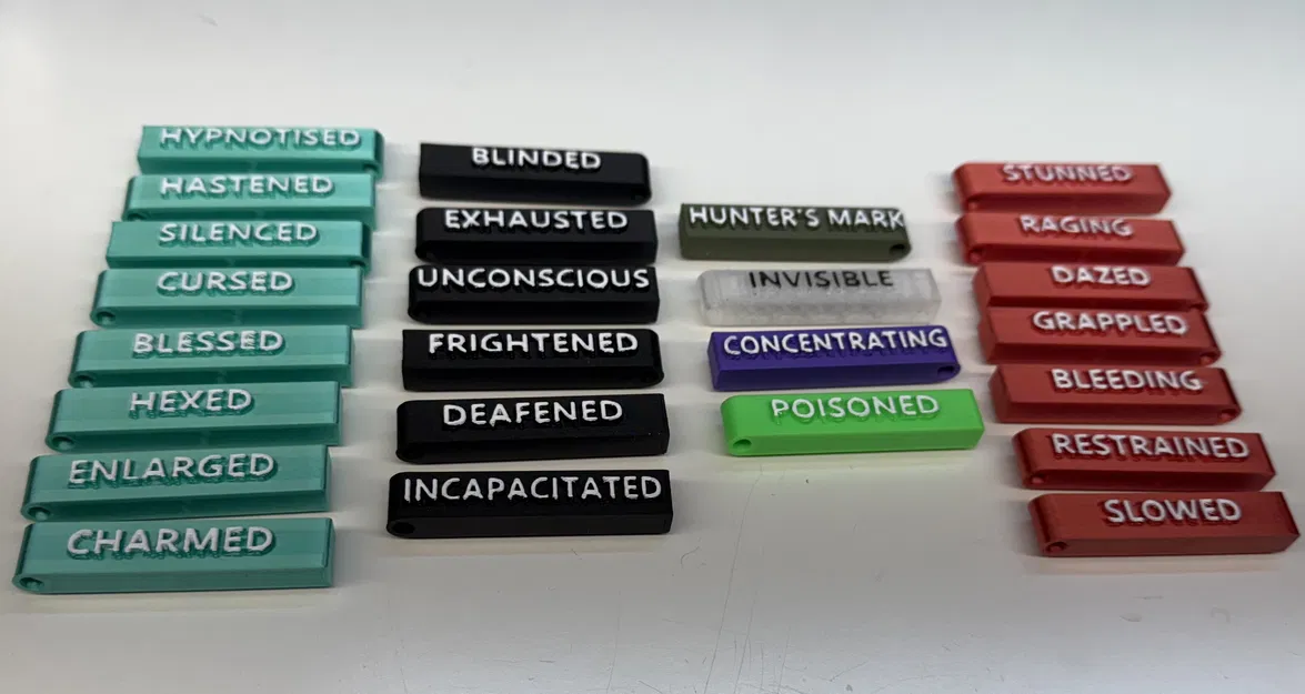 Tag Nam Châm Condition & Status cho DM Screen (DM Screen Condition and Status Markers) - Image 6