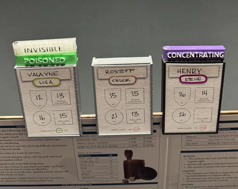 DM Screen Initiative Tracker – Thẻ theo dõi lượt cho DM Screen - Image 3