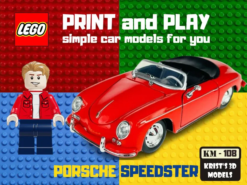 Mô Hình Xe Porsche Speedster LEGO Tự In 3D - Image 1