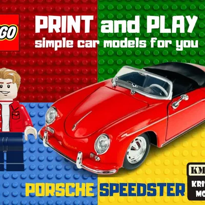 Mô Hình Xe Porsche Speedster LEGO Tự In 3D