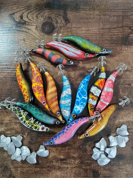 Egi Lure – Mồi câu mực nang in PETG - Image 4