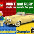 Mô Hình Xe LEGO Studebaker Champion 1950 Mui Trần In 3D - Thumbnail 1