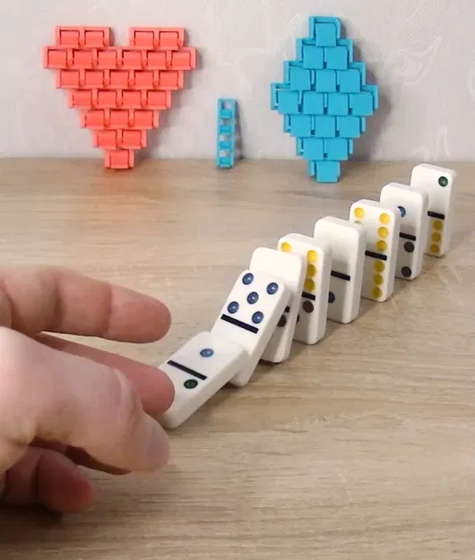 Domino Trái Tim Tái Sử Dụng (Heart domino) - Image 2