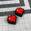 Móc khóa clicker hình Trái Tim Minecraft (Minecraft Heart Key Clicker Keychain) - Thumbnail 1