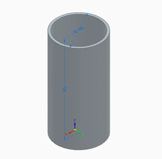 Khối trụ 3D 40mm x 80mm - Mô hình in ấn đa dụng - Image 1