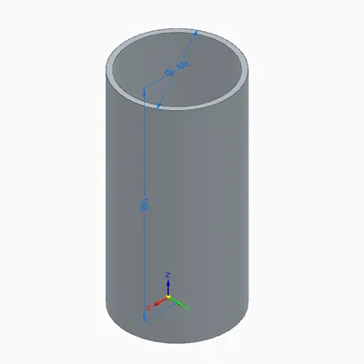 Khối trụ 3D 40mm x 80mm - Mô hình in ấn đa dụng