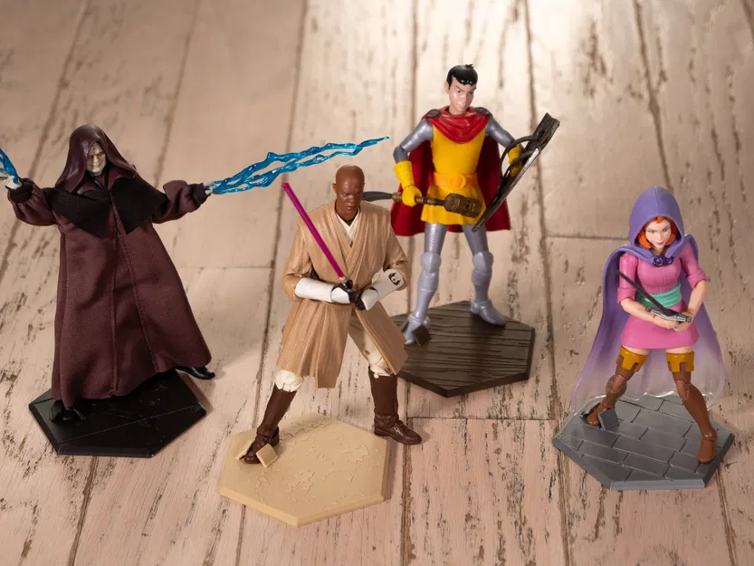 Bệ Trưng Bày Texture Cho Action Figure (Action Figure Textured Stands) - Image 1