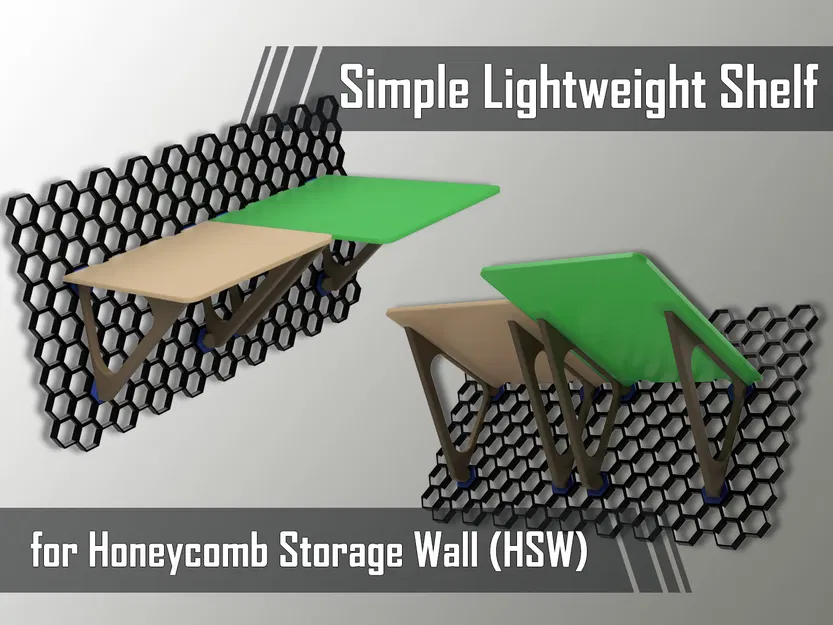 Kệ phẳng lớn đơn giản cho Honeycomb Storage Wall - Image 1