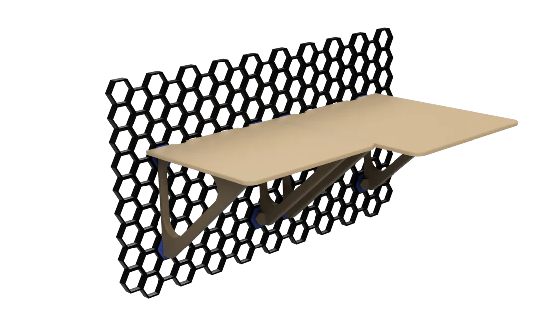 Kệ phẳng lớn đơn giản cho Honeycomb Storage Wall - Image 9