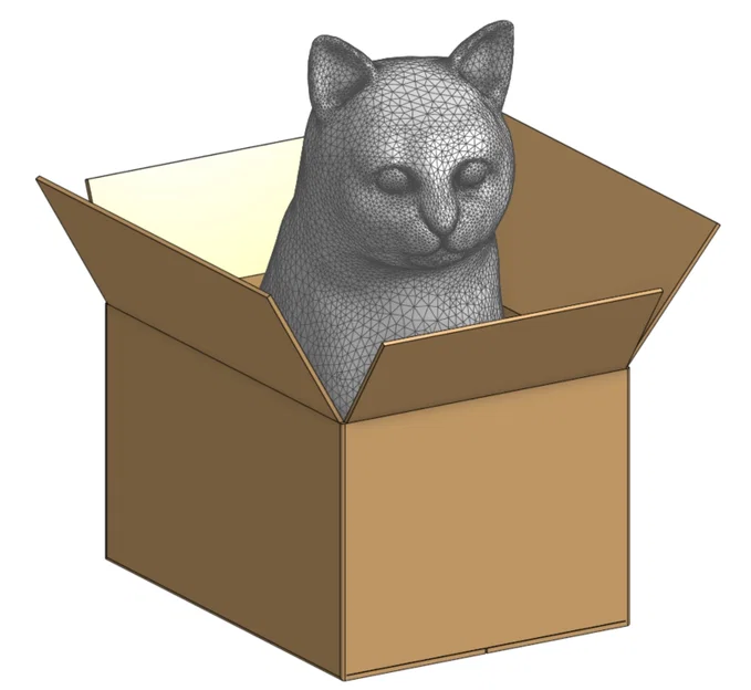 Mô Hình 3D Hộp Giấy Ngộ Nghĩnh Cho Mèo Cưng - Image 1