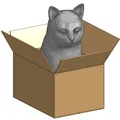 Mô Hình 3D Hộp Giấy Ngộ Nghĩnh Cho Mèo Cưng - Thumbnail 1