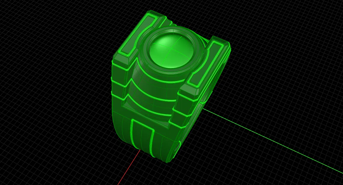 Nhẫn Green Lantern Hiện Đại - Mô Hình In 3D Độc Đáo - Image 1