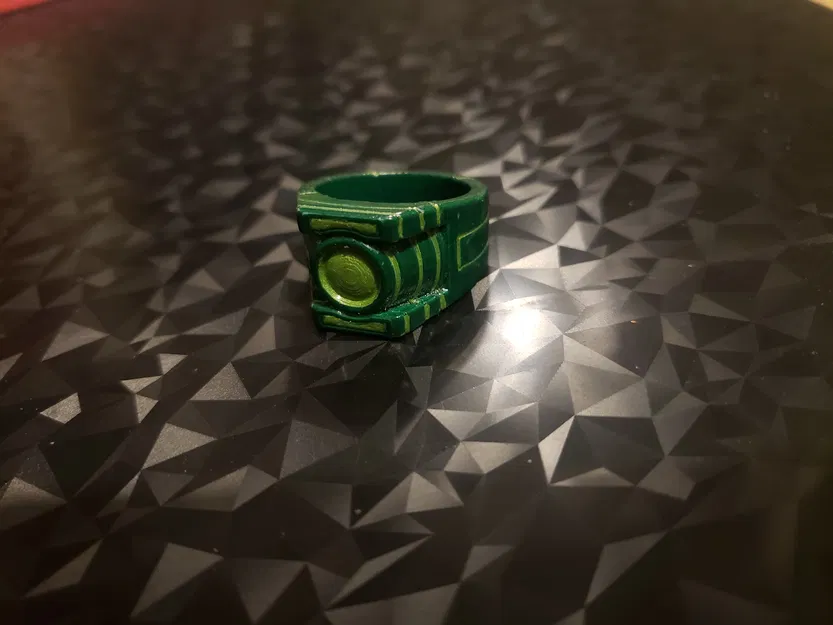 Nhẫn Green Lantern Hiện Đại - Mô Hình In 3D Độc Đáo - Image 3