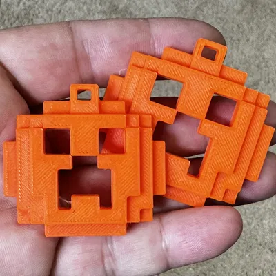 Móc Khóa Creeper Minecraft Pixel Art 3D