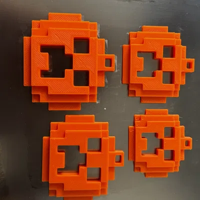 Móc Khóa Creeper Minecraft Pixel Art 3D