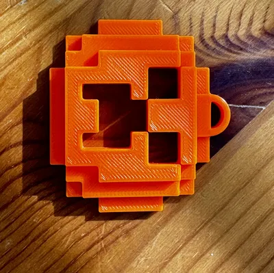 Móc Khóa Creeper Minecraft Pixel Art 3D