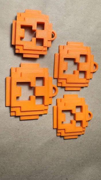 Móc Khóa Creeper Minecraft Pixel Art 3D - Image 7