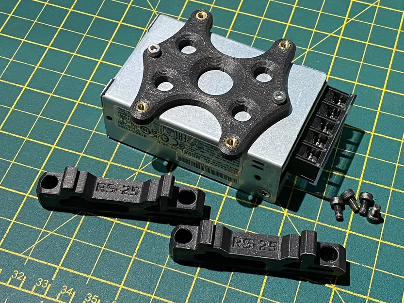 Ngàm DIN Rail chắc chắn cho Mean Well RS25-5 5V (RPi) – Mean Well RS25 5 PSU - Image 3