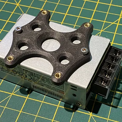 Ngàm DIN Rail chắc chắn cho Mean Well RS25-5 5V (RPi) – Mean Well RS25 5 PSU