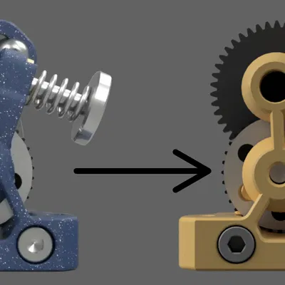 ProtoXtruder 2.0 Mặt trước skeletonised, lưng cứng (rigid back)