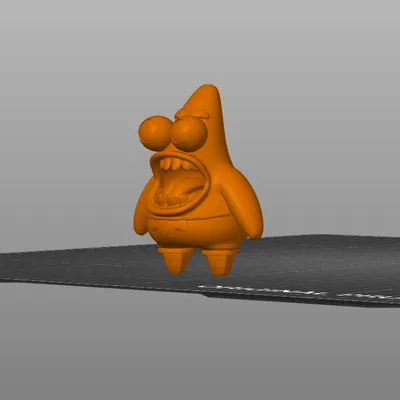 Mô Hình 3D Patrick Star Spongebob Ngạc Nhiên Kawaii