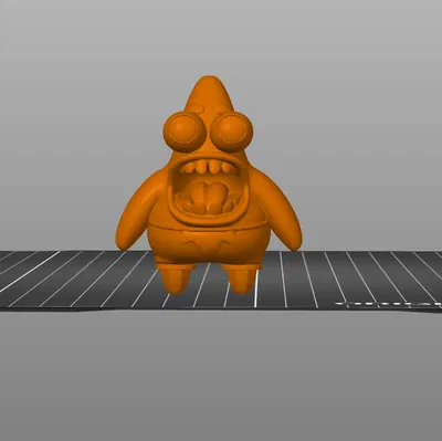 Mô Hình 3D Patrick Star Spongebob Ngạc Nhiên Kawaii