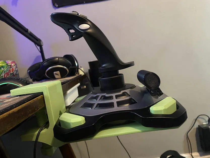 Gá kẹp bàn Logitech Extreme 3D Pro cho Thrustmaster Desk Clamp (bolt/zip tie) - Image 2