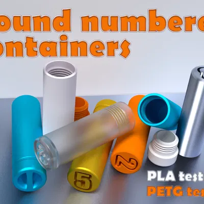 Hộp tròn đánh số (Round numbered containers)