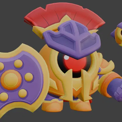 Mô Hình Nani Ares Brawl Stars 3D