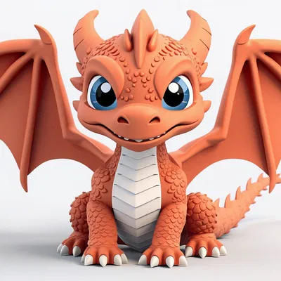 Mô Hình Rồng Chibi 3D Dễ Thương