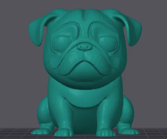 Mô Hình Chó Pug Chibi Dễ Thương - Tải STL Miễn Phí - Image 1