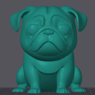Mô Hình Chó Pug Chibi Dễ Thương - Tải STL Miễn Phí