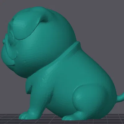 Mô Hình Chó Pug Chibi Dễ Thương - Tải STL Miễn Phí