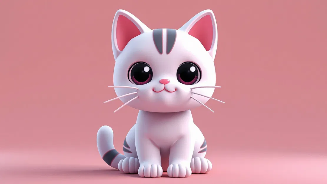 Mô Hình Mèo Chibi Dễ Thương - In 3D Trang Trí Quà Tặng - Image 3
