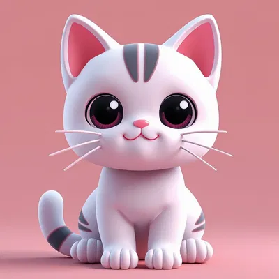 Mô Hình Mèo Chibi Dễ Thương - In 3D Trang Trí Quà Tặng
