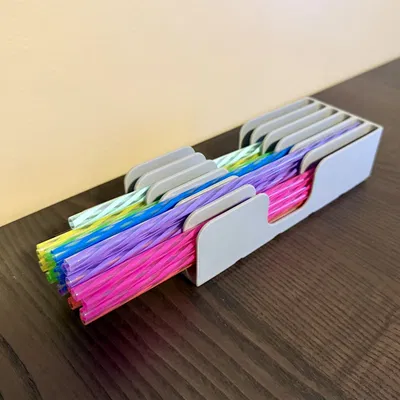 Khay Gridfinity Straw Organizer 2x5 đựng 30 ống hút