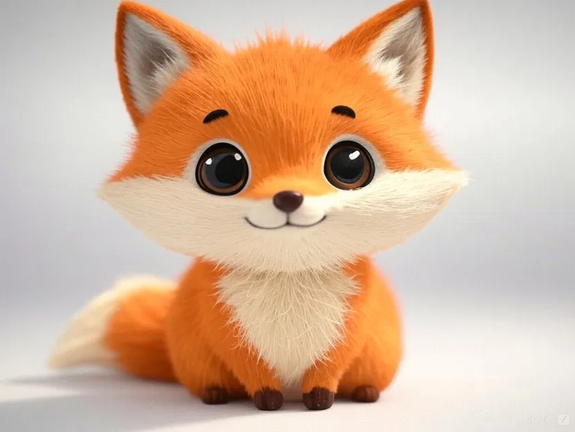 Mô Hình Cáo Con 3D Dễ Thương - Quà Tặng Độc Đáo - Image 3