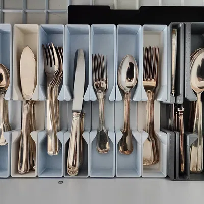 Gridfinity Cutlery – Khay sắp xếp dao muỗng nĩa