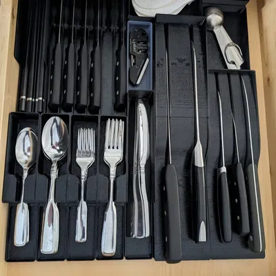 4 Khay Cắm Dao Nhà Bếp Gridfinity (4 Gridfinity Kitchen Knife Blocks)