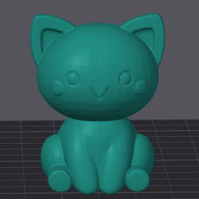 Mô Hình Mèo Chibi Dễ Thương - Tải File STL Miễn Phí